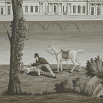 Обои ручная роспись Monuments of Paris Eau Forte on scenic paper варинант исполнения - 2 | Loft Concept в Рязани