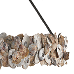 Люстра круглая с абажуром из устричных раковин Sea Ravens варинант исполнения - 1 | Loft Concept в Рязани