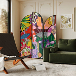 Ширма цветочный принт Colored Partition варинант исполнения - 3 | Loft Concept в Рязани