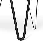 Стол журнальный c круглой столешницей из стекла серого цвета Gray and Gold Marble варинант исполнения - 6 | Loft Concept в Рязани