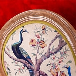 Полукресло из массива бука бежевое с изображением птиц и цветов Beige Green Chinoiserie Garden Chair варинант исполнения - 4 | Loft Concept в Рязани