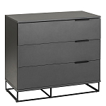 Комод цвета графит с 3-мя ящиками Strict Lines  варинант исполнения - 1 | Loft Concept в Рязани
