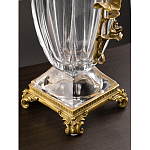 Ваза из прозрачного стекла с бронзовой вставкой в виде цветущей ветви Eden Garden porcelain and bronze варинант исполнения - 4 | Loft Concept в Рязани