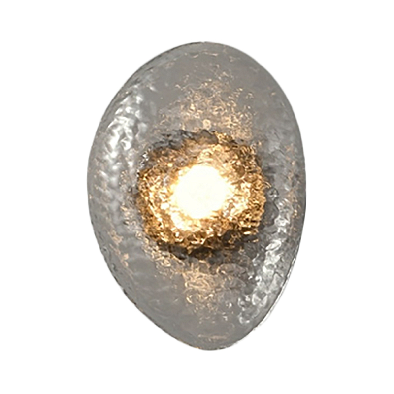 Бра LINDIS FROST LONG WALL 1 лампа Прозрачное стекло Прозрачный (Transparent) Черный в Рязани | Loft Concept 