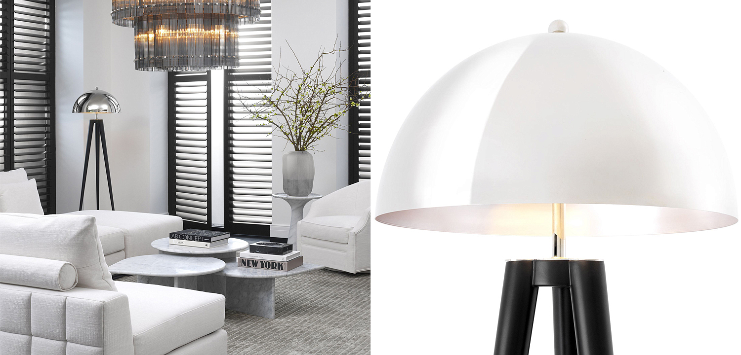 Торшер Eichholtz Floor Lamp Coyote Nickel Торшер Eichholtz Floor Lamp Coyote Nickel - Loft-Concept в Рязани