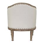 Кресло низкое с мягкой обивкой из льна на 4-х деревянных ножках Emile Armchair beige варинант исполнения - 2 | Loft Concept в Рязани