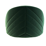 Барный стул со спинкой и металлической подставкой на 4-х деревянных ножках Зеленый Велюр Vendramin Chair варинант исполнения - 3 | Loft Concept в Рязани