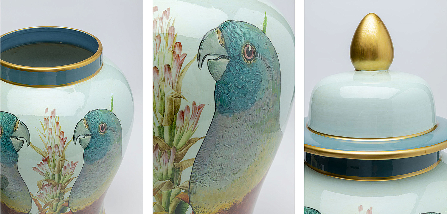 Ваза Porcelain Vase Parrots Ваза Porcelain Vase Parrots - Loft-Concept в Рязани