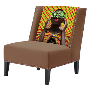 FUN Armchair Disco Beige Дизайнерское кресло с цветным принтом