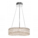 Люстра подвесная круглая из прозрачного хрусталя с корпусом из металла цвета хром Selfsufficient варинант исполнения - 1 | Loft Concept в Рязани
