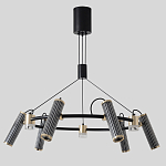 Люстра круглая с 9-ю цилиндрическими плафонами на магнитном креплении Bronze Concert варинант исполнения - 1 | Loft Concept в Рязани