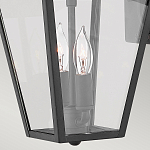 Настенный фонарь черного цвета с прозрачным стеклянным плафоном трапециевидной формы Hinkley варинант исполнения - 10 | Loft Concept в Рязани