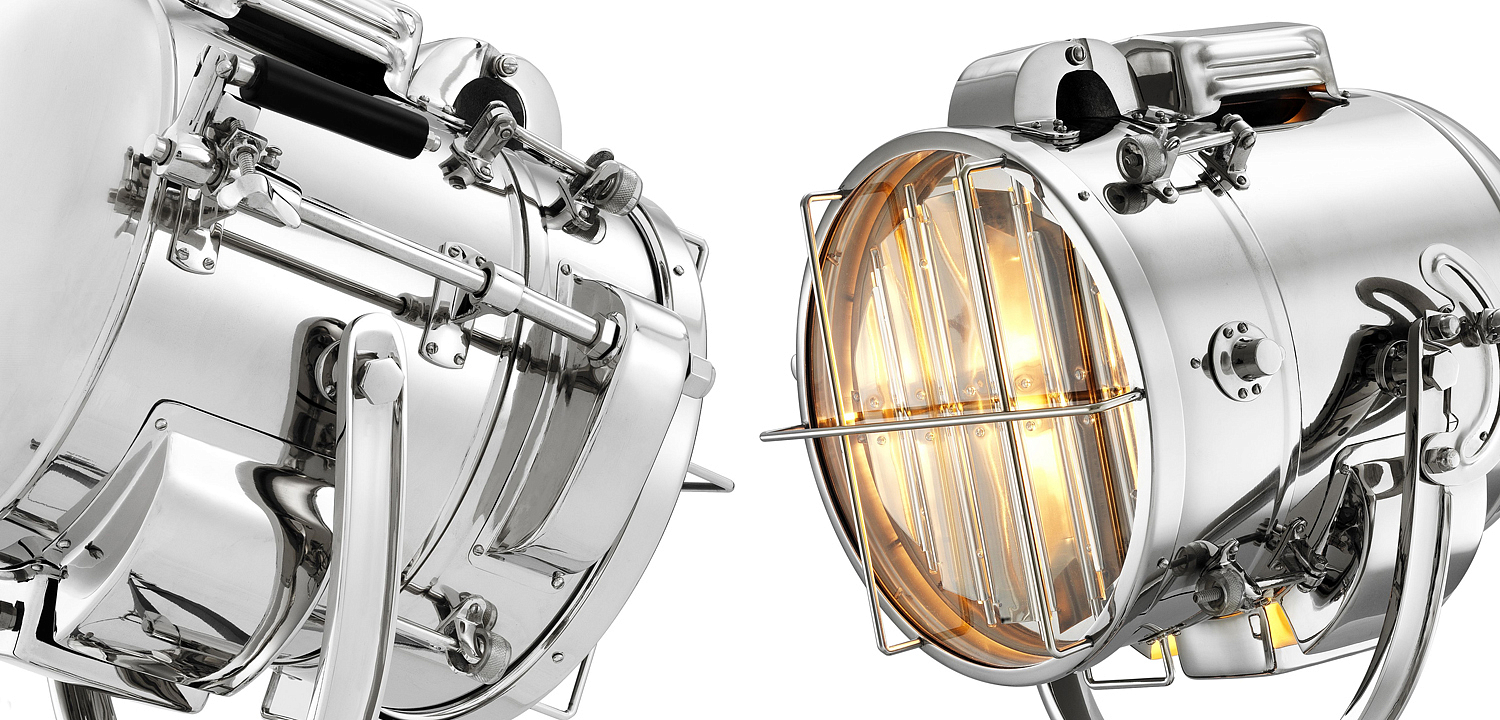 Торшер Eichholtz Floor Lamp Atlantic nickel Торшер Eichholtz Floor Lamp Atlantic nickel - Loft-Concept в Рязани
