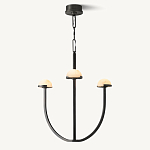 Люстрас 3-мя мраморными плафонами в форме купола Light Warm Light варинант исполнения - 3 | Loft Concept в Рязани