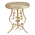 Столик приставной золотистый с орнаментом на столешнице Tanzania варинант исполнения - 1 | Loft Concept в Рязани