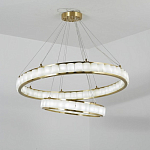 Люстра с 2-мя кольцами из натурального камня с регулируемыми плафонами Durability of Stone варинант исполнения - 4 | Loft Concept в Рязани