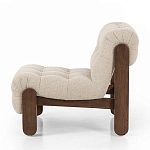 Кресло с деревянным каркасом и обивкой из ткани букле Medieval Furniture варинант исполнения - 1 | Loft Concept в Рязани