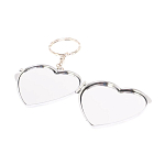 Зеркало брелок складное двухстороннее в форме сердца из натурального камня Лазурит Stone Mirrors варинант исполнения - 3 | Loft Concept в Рязани