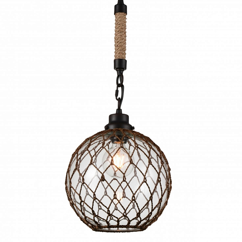 Подвесной светильник ball fishnet pendant lamp Черный Подвесной светильник ball fishnet pendant lamp Черный в Рязани | Loft Concept