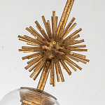 Подвесной светильник золотого цвета с колоколообразным стеклянным плафоном и декоративным элементом Elstead Lighting варинант исполнения - 5 | Loft Concept в Рязани