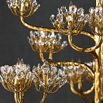 Люстра золотая в виде растения Golden Flower Glade варинант исполнения - 5 | Loft Concept в Рязани