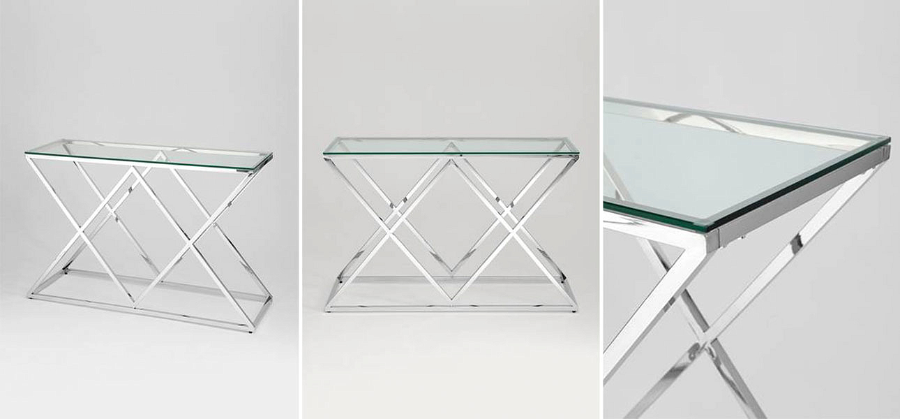 Консоль Geometry Rhombus Silver Консоль Geometry Rhombus Silver - Loft-Concept в Рязани