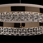 Люстра в виде кольца золотого цвета с прозрачными вставками Radiant Rail варинант исполнения - 8 | Loft Concept в Рязани