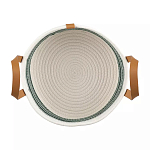 Корзина для хранения с ручками плетеная Interlacement Green  варинант исполнения - 1 | Loft Concept в Рязани