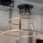 Люстра золотого цвета с 2-мя светодиодными кольцами Eurofase варинант исполнения - 7 | Loft Concept в Рязани