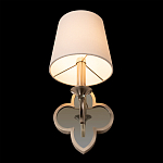 Бра с белым текстильным абажуром и фигурным основанием с зеркальной вставкой Vitorino варинант исполнения - 23 | Loft Concept в Рязани