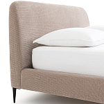 Кровать с обивкой велюр Hazel Velour Beige Bed варинант исполнения - 5 | Loft Concept в Рязани