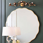 Золотое настенное зеркало Yvon Mirror варинант исполнения - 1 | Loft Concept в Рязани