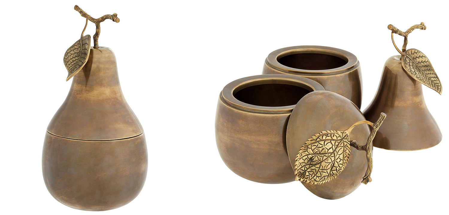 Комплект шкатулок Eichholtz Box Apple & Pear set of 2 brass Комплект шкатулок Eichholtz Box Apple & Pear set of 2 brass - Loft-Concept в Рязани