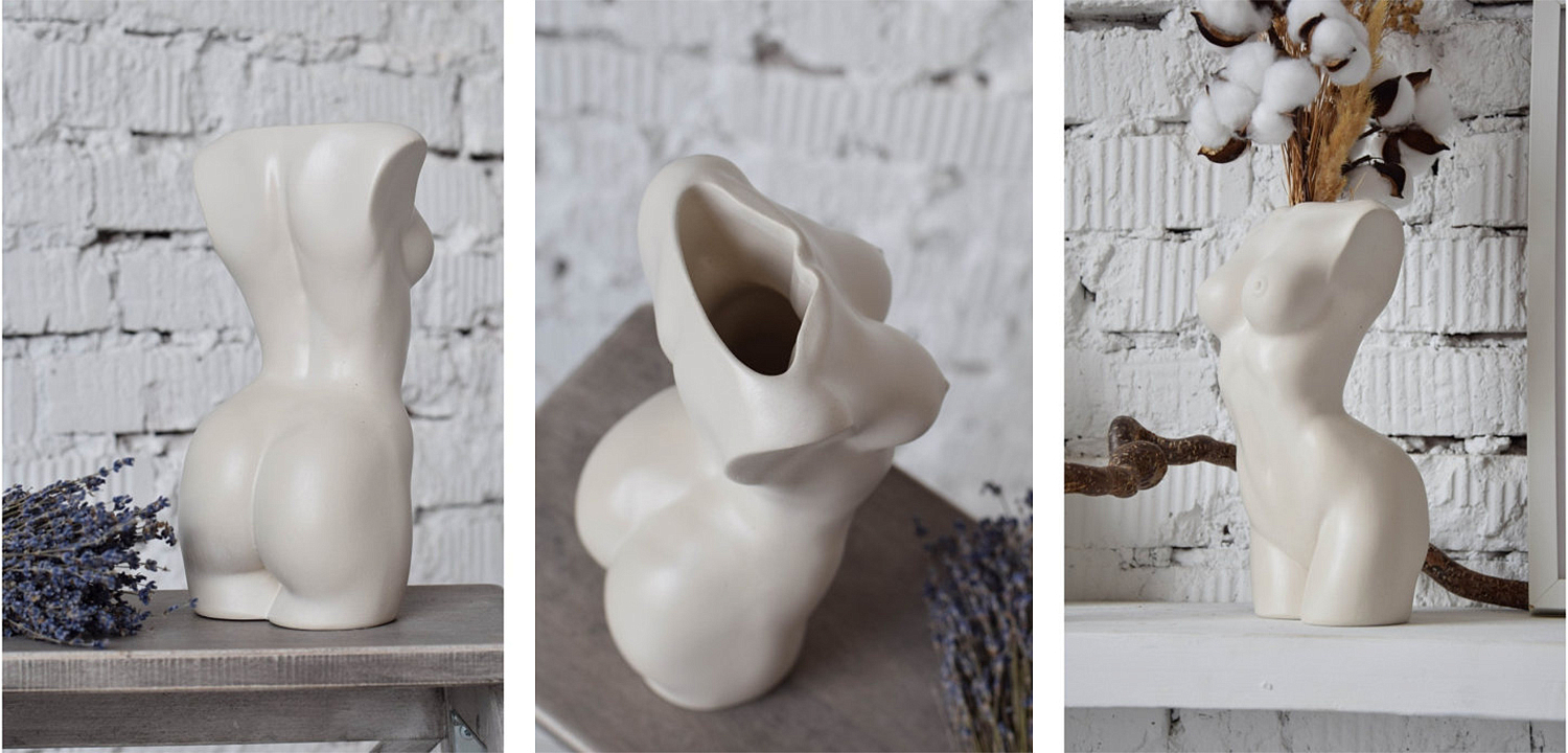 Ваза Vase Female Torso white Ваза Vase Female Torso white - Loft-Concept в Рязани