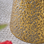 Журнальный столик с конусообразной основой и текстурной поверхностью золотого цвет Ethnic Metal варинант исполнения - 4 | Loft Concept в Рязани