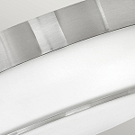 Потолочный светильник для ванных комнат цвета никель с плафоном из опалового стекла и декоративными держателями Hinkley варинант исполнения - 3 | Loft Concept в Рязани