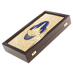 Нарды настольные из натурального камня лазурит и долерит Backgammon from Stone варинант исполнения - 13 | Loft Concept в Рязани