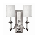 Бра с 2-мя белыми текстильными абажурами Hinkley варинант исполнения - 1 | Loft Concept в Рязани