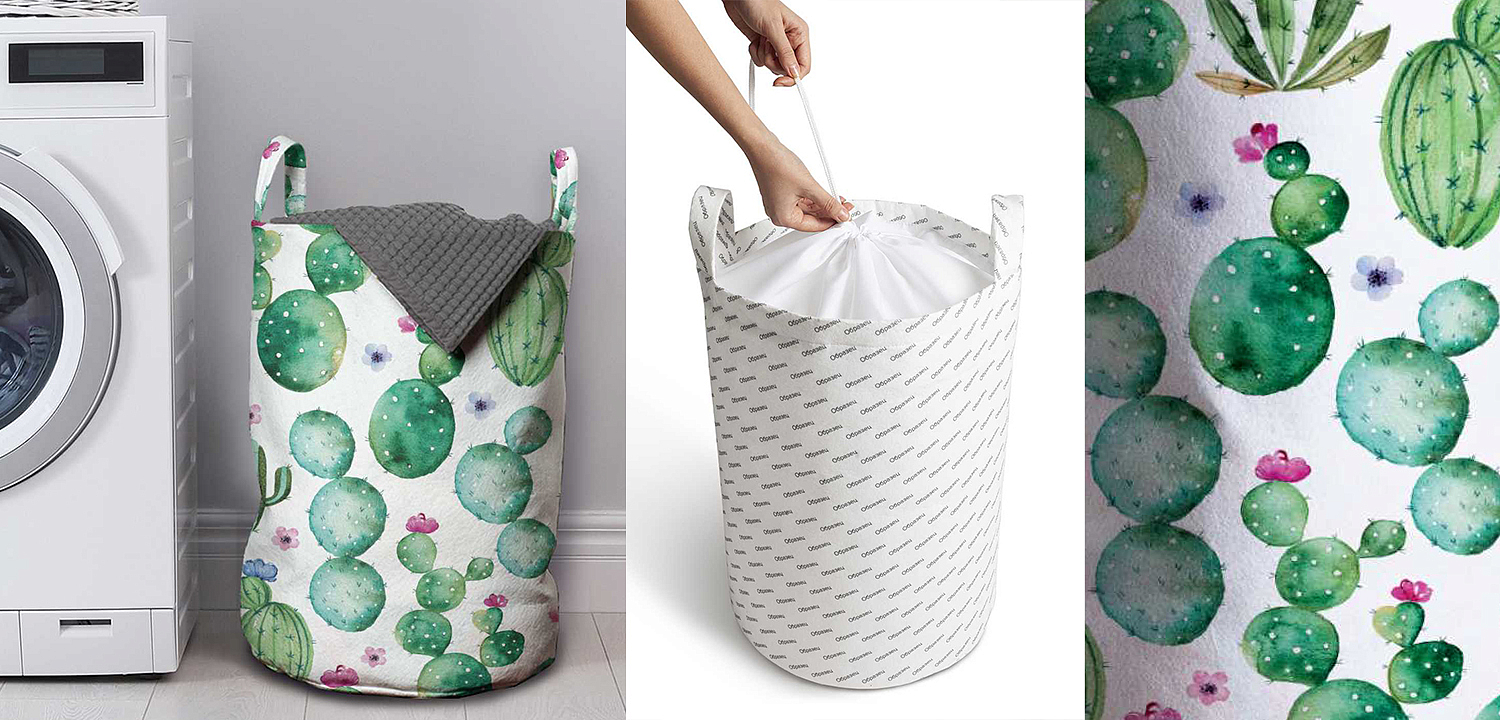 Корзина Cactus Pattern Basket Корзина Cactus Pattern Basket - Loft-Concept в Рязани