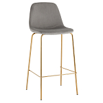 Барный стул на золотистых ножках VENDRAMIN Grey варинант исполнения - 1 | Loft Concept в Рязани