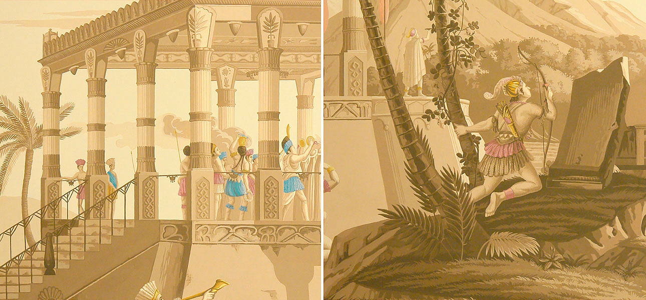 Обои ручная роспись The Incas Rose des Sables on scenic paper Обои ручная роспись The Incas Rose des Sables on scenic paper - Loft-Concept в Рязани