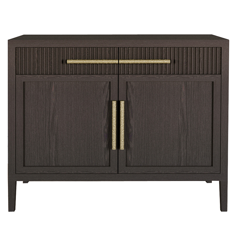 Буфет Primo с двумя ящиками и двумя фасадами шпон орех Темный дуб Золотой в Рязани | Loft Concept 