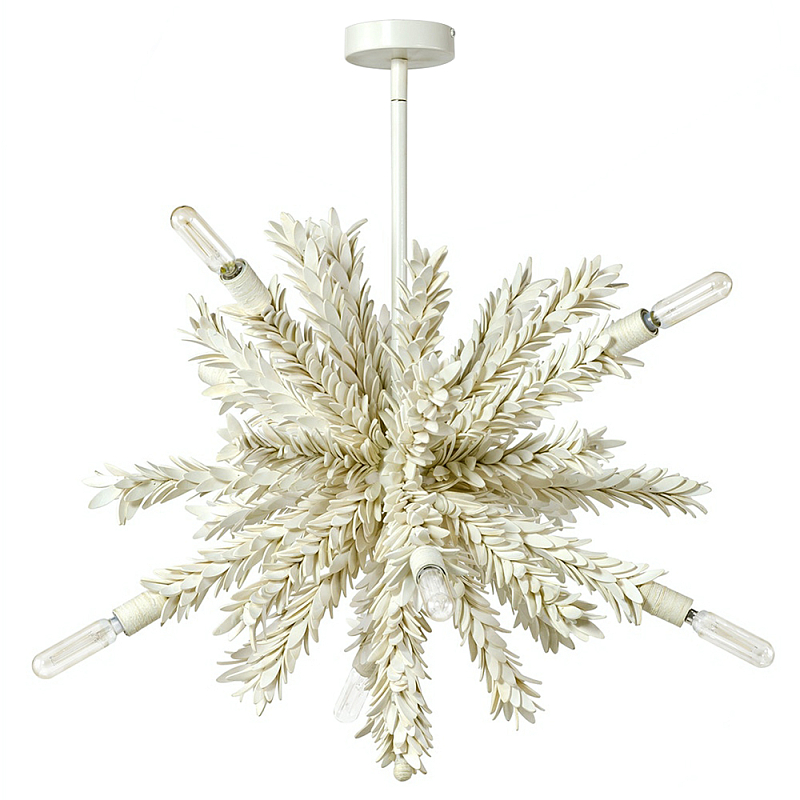 Люстра White Bionic Petals Star Chandelier Белый Молочный в Рязани | Loft Concept 