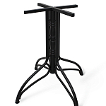 Стол обеденный с круглой столешницей из керамики на четырех черных ножках Sand Ceramics варинант исполнения - 5 | Loft Concept в Рязани