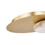 Бра с овальным основанием золотого цвета  и плафоном из алебастра Shaw Lighting варинант исполнения - 3 | Loft Concept в Рязани