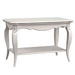 Стол журнальный белый из массива бука с полкой в стиле прованс White Provence варинант исполнения - 1 | Loft Concept в Рязани