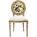 Стул бежевый из натурального бука с изображением птица в саду Blooming Birds варинант исполнения - 1 | Loft Concept в Рязани