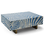 Кофейный стол Kenya Coffee Table Bone Inlay ZEBRA blue варинант исполнения - 4 | Loft Concept в Рязани
