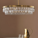 Люстра круглая с подвесками в форме стеклянных капель Glass Rain варинант исполнения - 3 | Loft Concept в Рязани