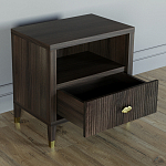 Прикроватная тумбочка с полкой Elsa Dreams Walnut  варинант исполнения - 2 | Loft Concept в Рязани